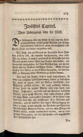 Zwölftes Capitel. Vom Uebergange über die Flüsse