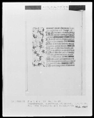 Stundenbuch, ad usum Romanum — ---, Folio 137 versoBordüre Textblatt