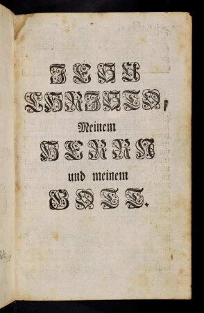 2r, Jesu Christo, Meinem Herrn und meinem Gott