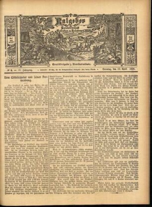 Ausgabe vom Sonntag, den 12. April 1908.