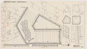 Haus des Rundfunks, Berlin-Charlottenburg: Großer Lichthof, Treppe, Fliesenplan 1:10, 1:5