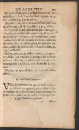 Da abolitione et purgatione.