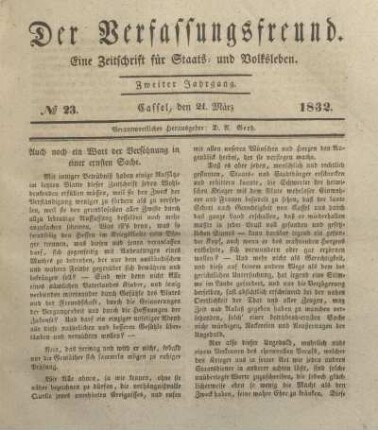 № 23. Cassel, den 21. März 1832.