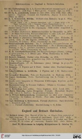 England und Britisch Ost-Indien (Nr. 712 - 741)