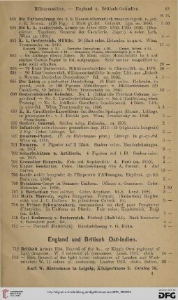 England und Britisch Ost-Indien (Nr. 712 - 741)