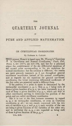 On curvilinear coordinates.