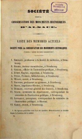 Bulletin de la Société pour la Conservation des Monuments Historiques d'Alsace, 2. 1857/58 (1858)