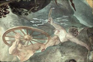 Venus bestellt die Waffen des Aeneas bei Vulkan