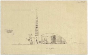 Gsaenger, Gustav; Hamburg; Nikolaikirche - Achse C-D (Schnitt)