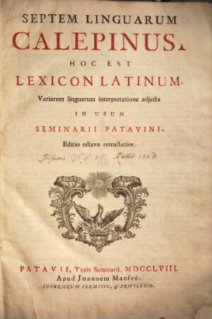 Dictionarium VII linguarum, 1. A - Ma