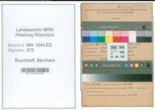 Entnazifizierung Bernhard Buschhoff , geb. 20.01.1916 ()