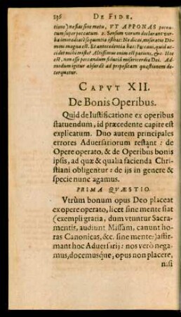Caput XII. De Bonis Operibus.