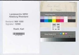 Entnazifizierung Karl Roehl, geb. 30.08.1891 ()