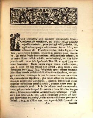 Programma academicvm qvo vetervm in schola Alexandrina doctorvm seriem breviter exponit et ad orationem inavguralem de eo qvod difficile est in mvnere doctoris academici et praecipve theologi