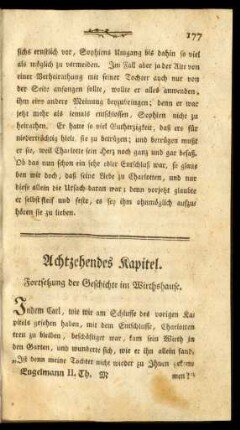 Achtzehendes Kapitel. Fortsetzung der Geschichte im Wirthshause.
