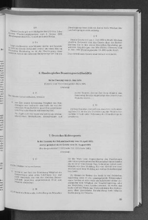 6. Hamburgisches Beamtengesetz (HmbBG)