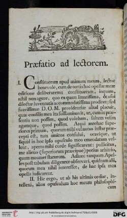Praefatio ad lectorem