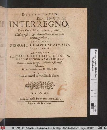 Dissertatio De Interregno