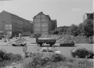 Dresden-Friedrichstadt, Schäferstraße. Blick über die Menageriestraße