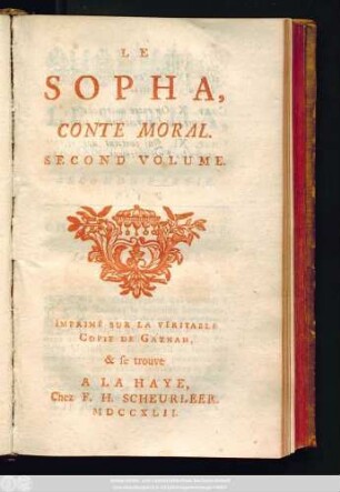 Vol. 2: Le Sopha : Conte Moral