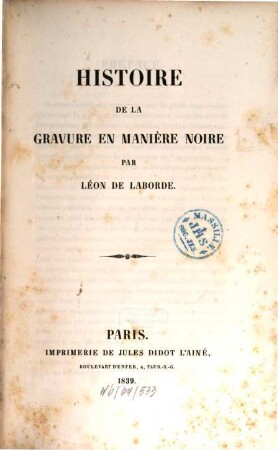 Histoire de la Gravure en manière noire