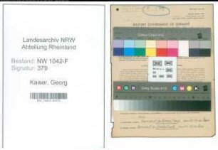 Entnazifizierung Georg Kaiser , geb. 07.04.1892 (Bankdirektor)