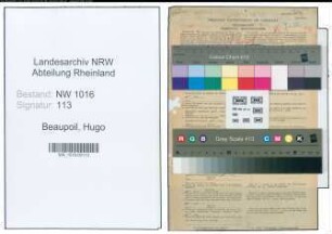 Entnazifizierung Hugo Beaupoil , geb. 05.08.1894 (Kaufmann)