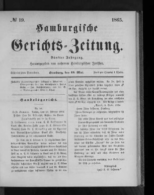 No 19 1865