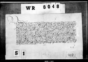 Der Generalvikar des Bischofs Otto von Konstanz bestätigt die vorstehende Pfründstiftung.