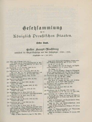Nachträge Erster Band - Siebenter Band