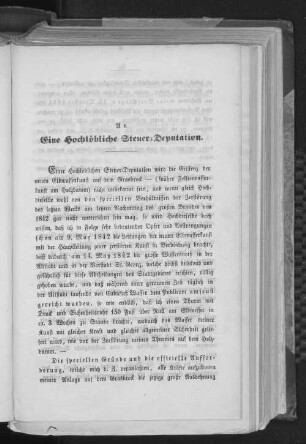An eine hochlöbliche Steuer-Deputation.