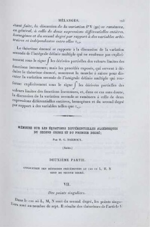 Mémoire sur les Équations Différemtielles Algébriques du second ordre et du premier degré