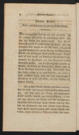 Zweites Kapitel. Klima und Ursprung des portugiesischen Reichs.