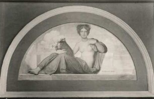 Supraporte mit Flora : Supraporte mit Flora. Fresko; 71 x 149,5 cm (1838; M. von Schwind). Gartenpavillon des Schlosses Rüdigsdorf