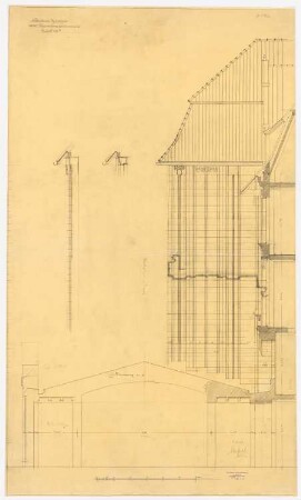 Warenhaus Wertheim, Leipziger Straße, Berlin 3. Bauabschnitt, Erweiterungsbau Voßstraße: Seitenansicht mittleres Treppenhaus, 1:10