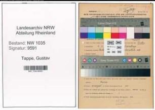 Entnazifizierung Gustav Tappe , geb. 05.03.1899 (Steiger)