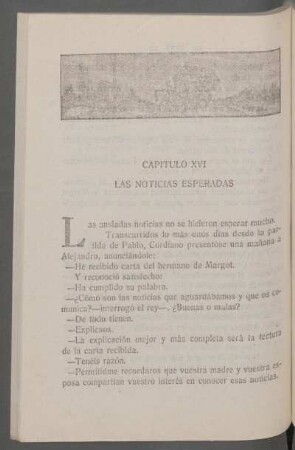 Capítulo XVI - Las noticias esperadas