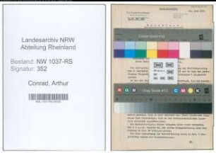 Entnazifizierung Arthur Conrad , geb. 05.07.1899 (Lehrer)