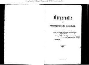 Höhscheid: Pastoratstraße 1916; Pfeilstraße 1906 - 1921; Pilghauser Kotten 1883 – 1909 / 1909 - 1921; Pilghauser Straße 1905 - 1921; Platzhof 1884 – 1898 / 1898 – 1910 / 1910 - 1921; Rölscheid 1884 – 1896 / 1896 – 1912 / 1912 - 1921; Rölscheider Straße 1912 – 1921