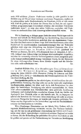 Witt, Friedrich-Wilhelm :: Die Hamburger Sozialdemokratie in der Weimarer Republik, unter besonderer Berücksichtigung der Jahre 1929/30 - 1933, (Schriftenreihe des Forschungsinstituts der Friedrich-Ebert-Stiftung, 89) : Hannover, Verl. für Literatur und Zeitgeschehen, 1971