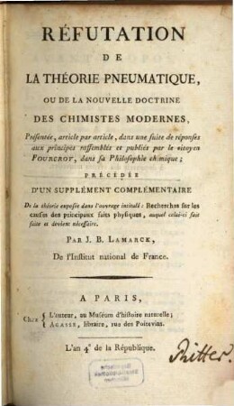 Refutation de la theorie pneumatique