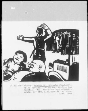 Aus einer Agitationsbroschüre der KPD — Die Polizei schützt das Kapital