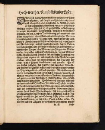 Hoch-werther/ Kunst-liebender Leser:
