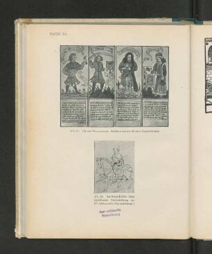 Tafel XII Abb. 22. Der Melancholiker. Nicht identifizierte Handzeichnung des XV. Jahrhunderts. (Nachzeichnung?)