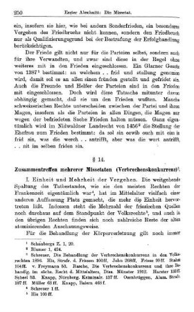 § 14. Zusammentreffen mehrerer Missetaten (Verbrechenskonkurrenz).