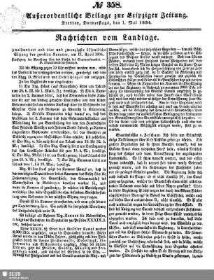 1834,Mai/August: Mittheilungen über die Verhandlungen des Landtags im Königreiche Sachsen