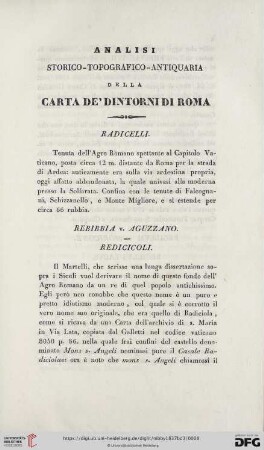 Analisi Storico- Topografico- Antiquaria Della De'Dintorni Di Roma