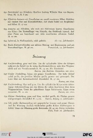 Steinzeug (Nr. 696-746)