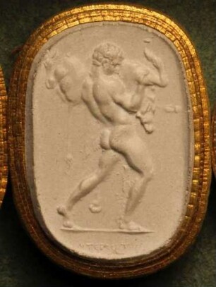 Herkules (?), einen Ochsen über der Schulter tragend (Daktyliothek, Erstes Mythologisches Tausend)
