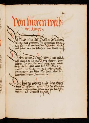 Vom Amt des Hurenweibels